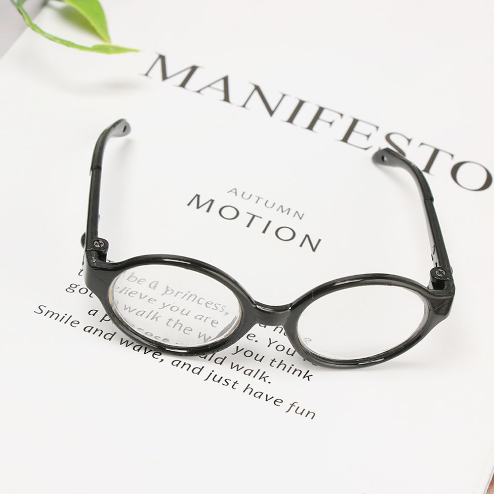 Colorful Doll Glasses Clear Lens Round Frame Eyewear Miniature Eyeglasses Fit 18 Inch Playing House Cool Girl Accessory