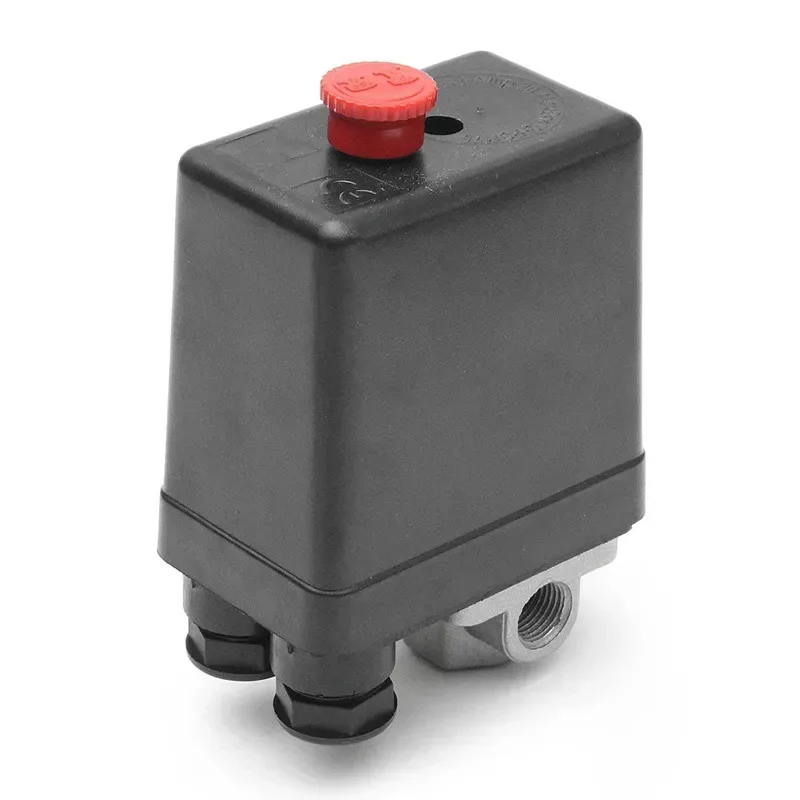175 psi 4 Hafen Luftkompressor Druckschalter Blindstopfen Regler Bausatz 220 V Sicherheitsventil Pneumatische Teile Zubehör mit Manometer