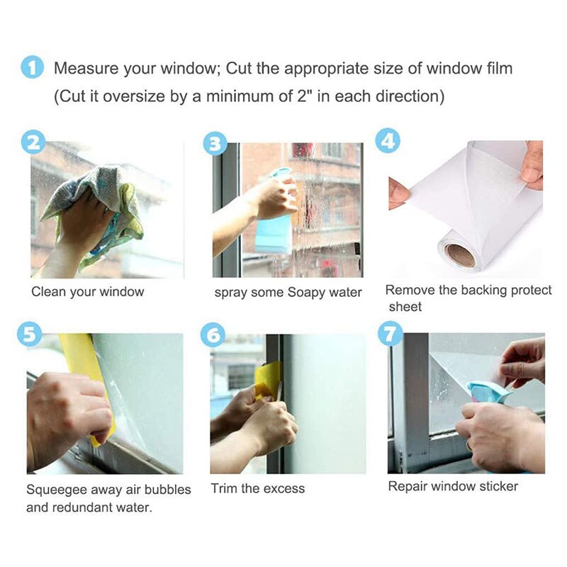 3D no adhesivo ventana película efecto arcoiris pegatina de privacidad etiqueta engomada de cristal de ventana decorativa películas para puerta de vidrio de oficina