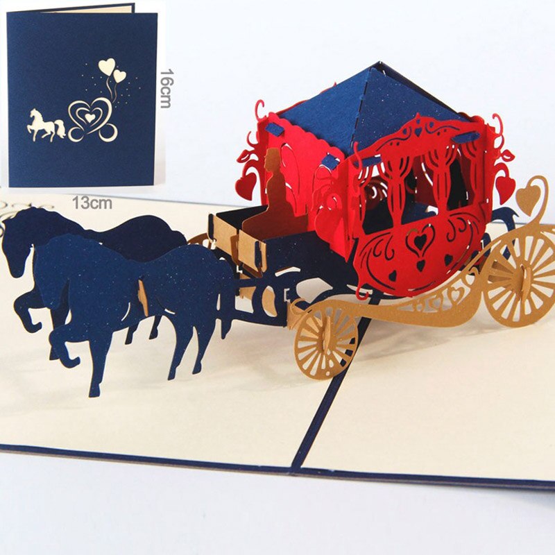 1 sarja kutsukortteja käsintehty vuosipäivä hyvää joulua kortti ystävänpäivän rakastajan onnittelukorttia 3d ponnahdusikkunaa: 4