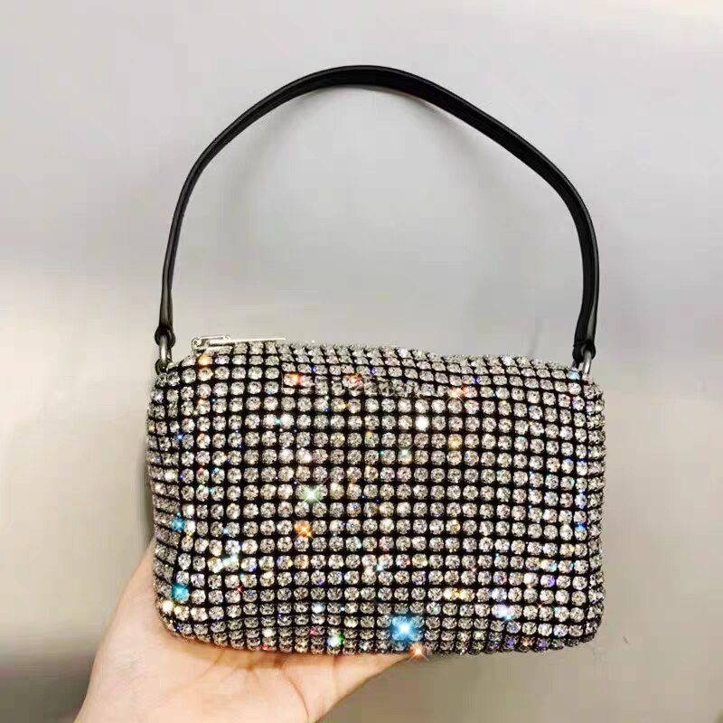 Style Full Rhinestone Handbag Luxury Evening Party Clutch Mini Wedding Chain Purse Bag Women Shoulder Bag