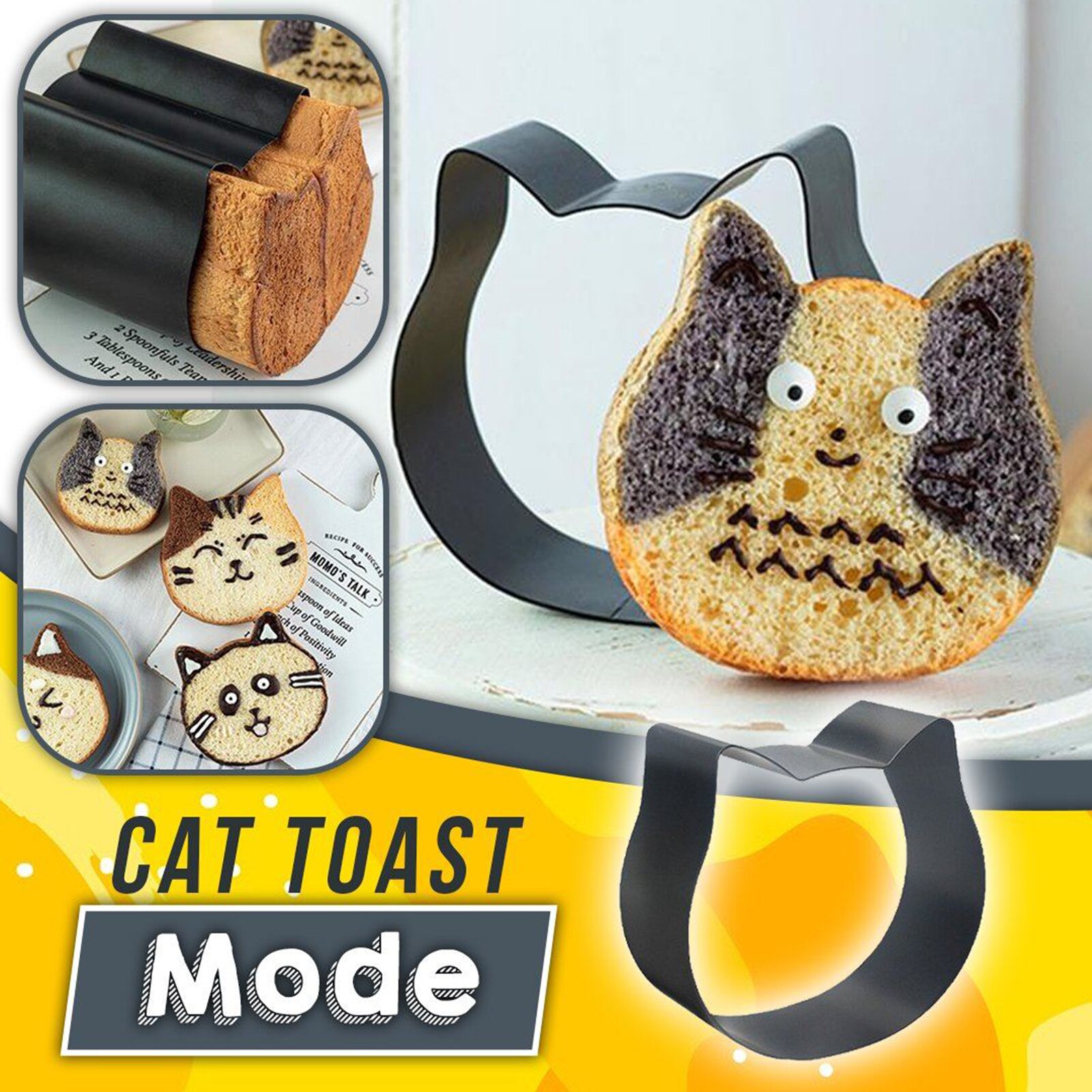Cat Shaped Toast Box Non Stick Bread Cat Head Cat Shaped Toast Box Cute Bread Cat Type Toast Aluminized Iron Plate Cake Mould