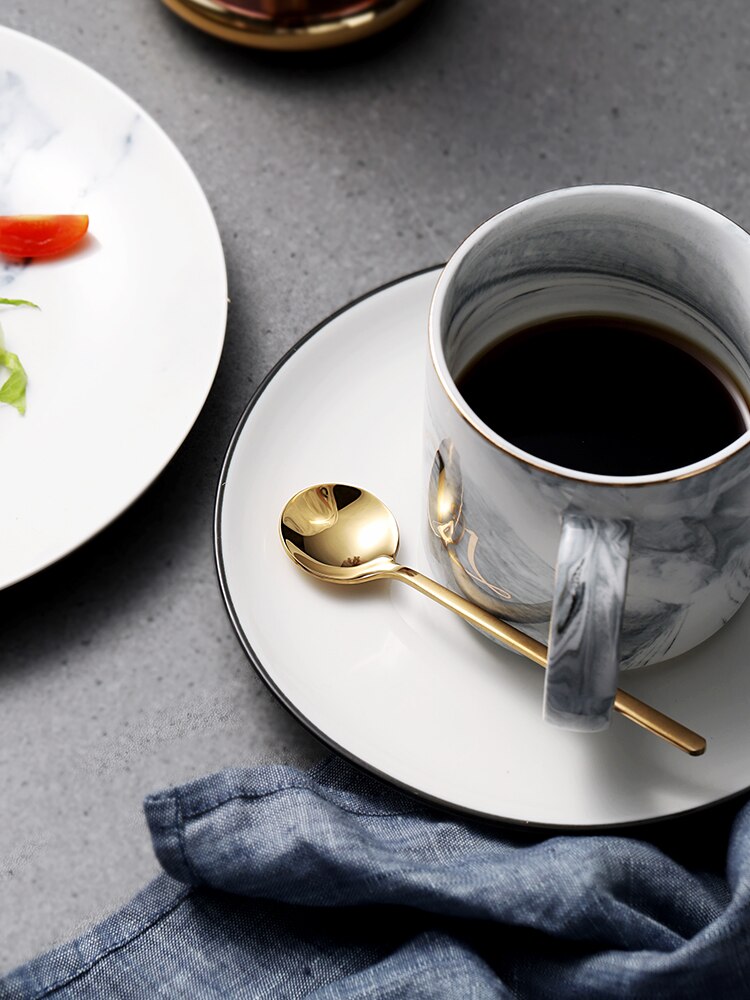 Small Spoon Coffee Spoon for Yogurt Ice Cream Dessert Long Handled Spoon Cutlery Kitchen Tainless Steel Round Teaspoon