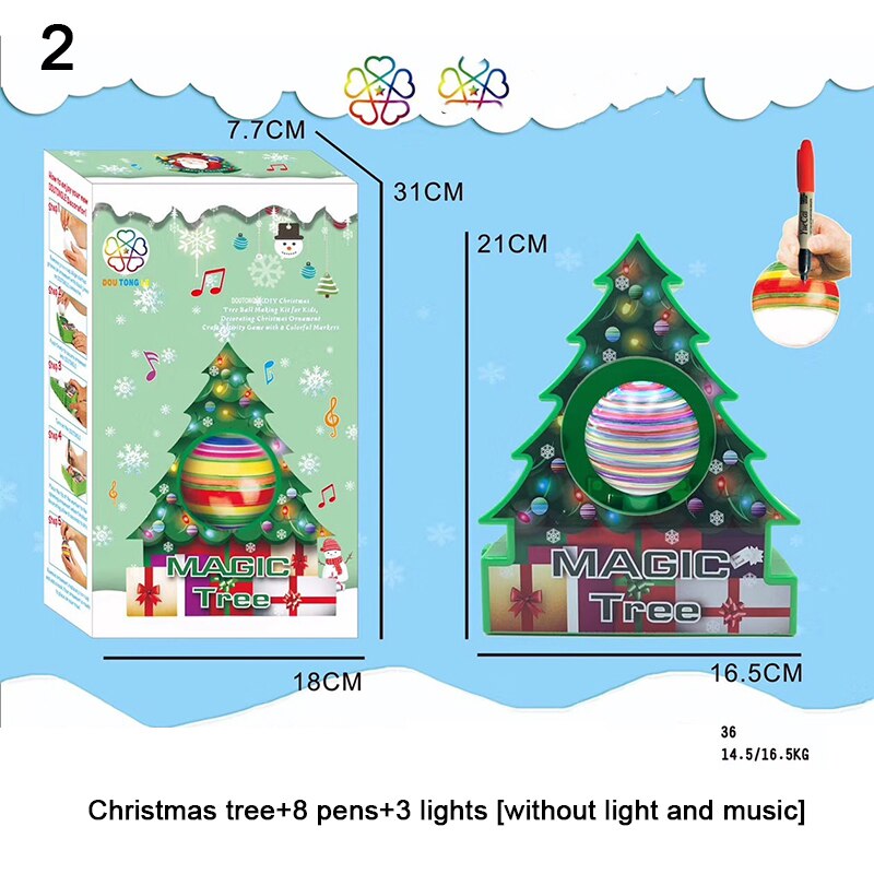 1 set Christmas Magic Tree Electric Painting Ball ... – Grandado
