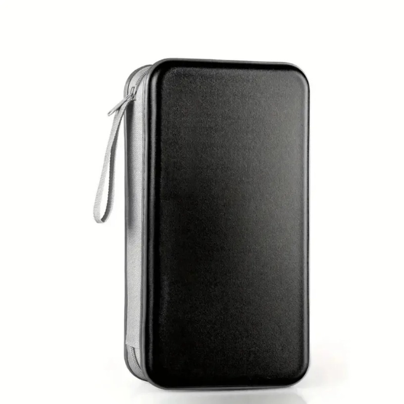 CD Case, DVD Case Holder 96 Capacity Hard Plastic CD DVD Disc Cases Storage Binder Wallet for Car Home Office Travel