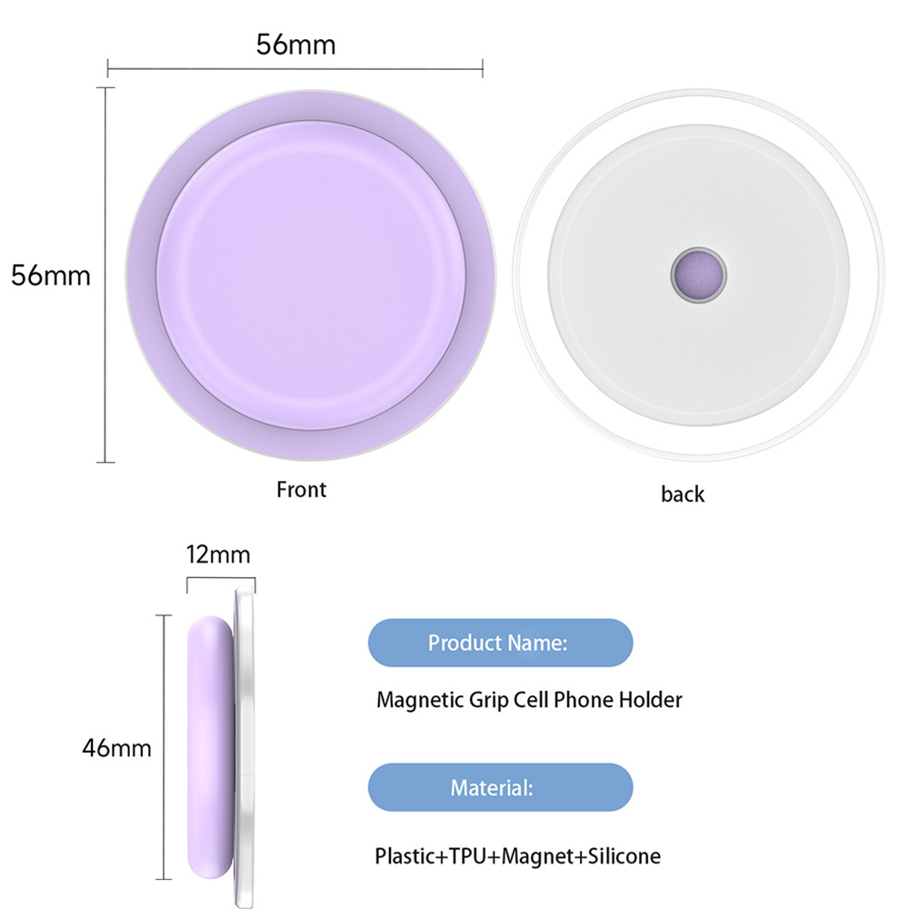 For Magsafe Magnetic Mobile Phone Grip Tok Holder For IPhone 15 Samsung Socket Pocket Support Mac Safe Ring Finger Folding Stand