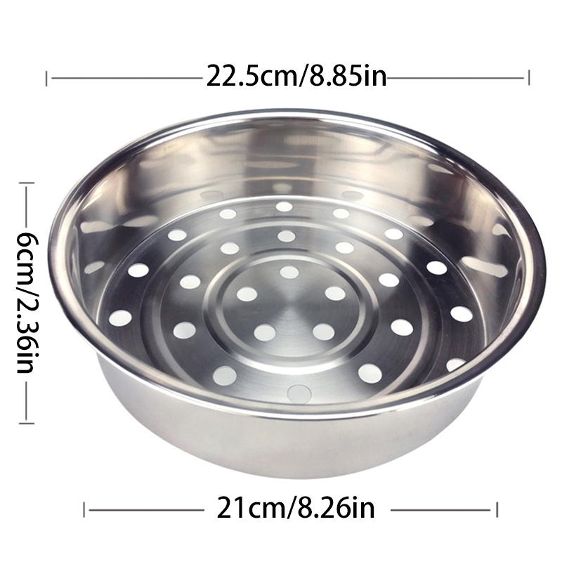 1PC Stainless Steel Steamer Basket Rice Cooker Steamer Vegetable And Fruit Drain Basket Draining Steaming Tray Kitchen Tool: 2