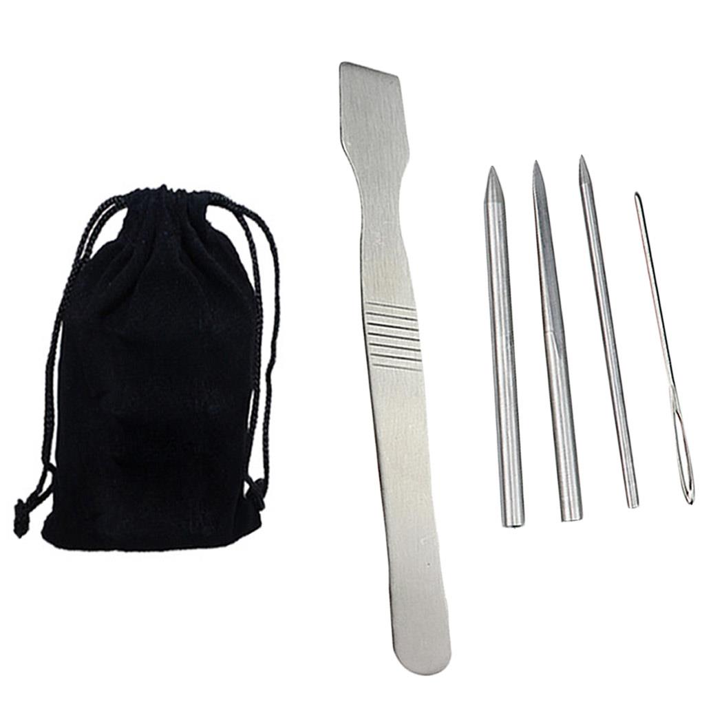 4pcs Paracord Stitching Set Stainless Steel Bracelet Leather DIY Weaving Paracord Lacing Needle Smoothing Tool