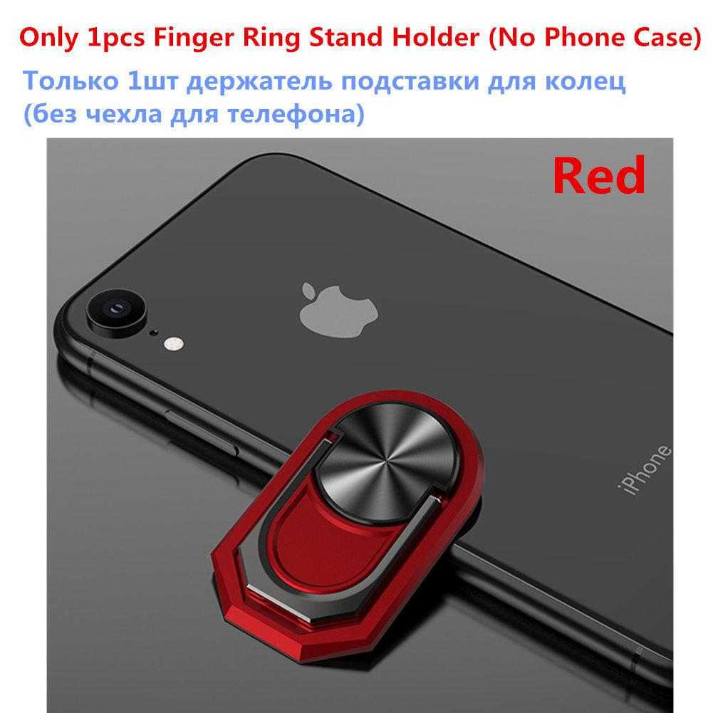 Coque d'armure antichoc pour Motorola Moto G7 souple TPU + Coque arrière PC sur Moto G7 Plus G7plus Coque accessoire pour Moto G7 Play Fundas: Moto G7 / Ring Holder-Red