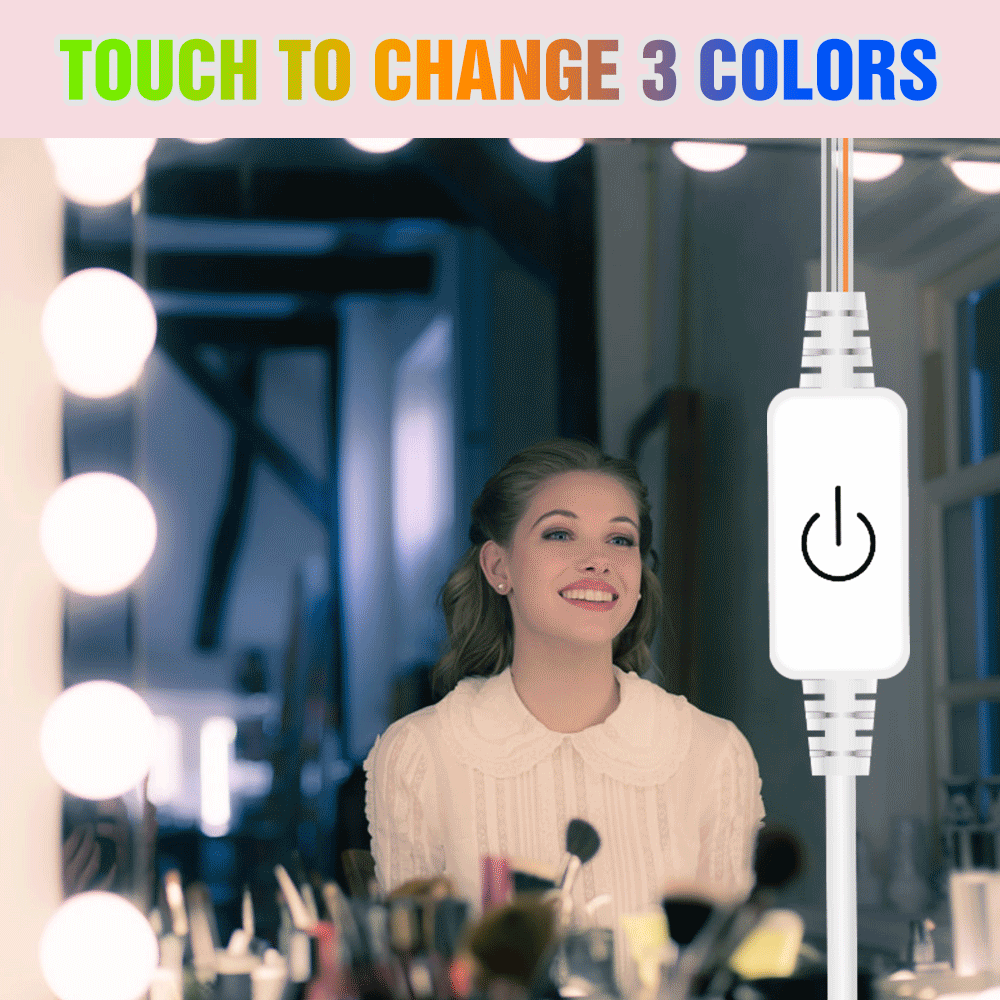 LED Makeup Mirror Lamp USB Bathroom Dressing Table Light Bulb Dimmable Hollywood Vanity Mirror Lamp For Home Decoration Lighting