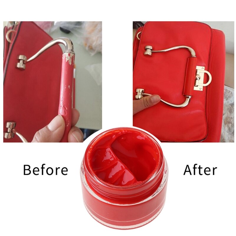 50ml Red Leather Paint Shoe Cream Coloring for Bag Leather Dye Repair