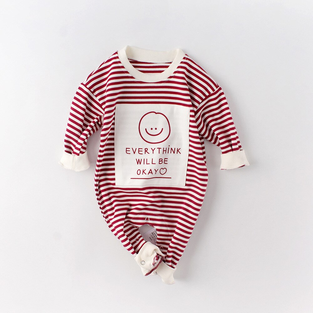 0-24 m infantil bebê recém-nascido da menina do menino macacão macio listrado algodão manga longa macacão outfits 2020 primavera da criança do bebê trajes