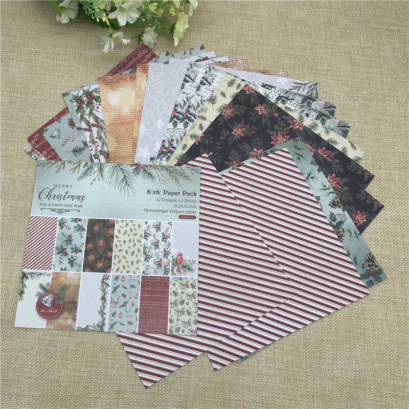 6"X6"The Winter flower patterned paper Scrapbooking paper pack handmade craft paper craft Background pad