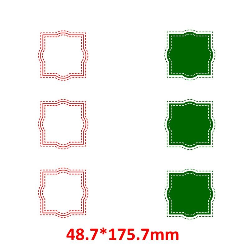 Slimline Metal Cutting Dies Set Stitched Rectangle Scallop Scale Round Irregular Geometry Lawn Architecture Border Frame: 16