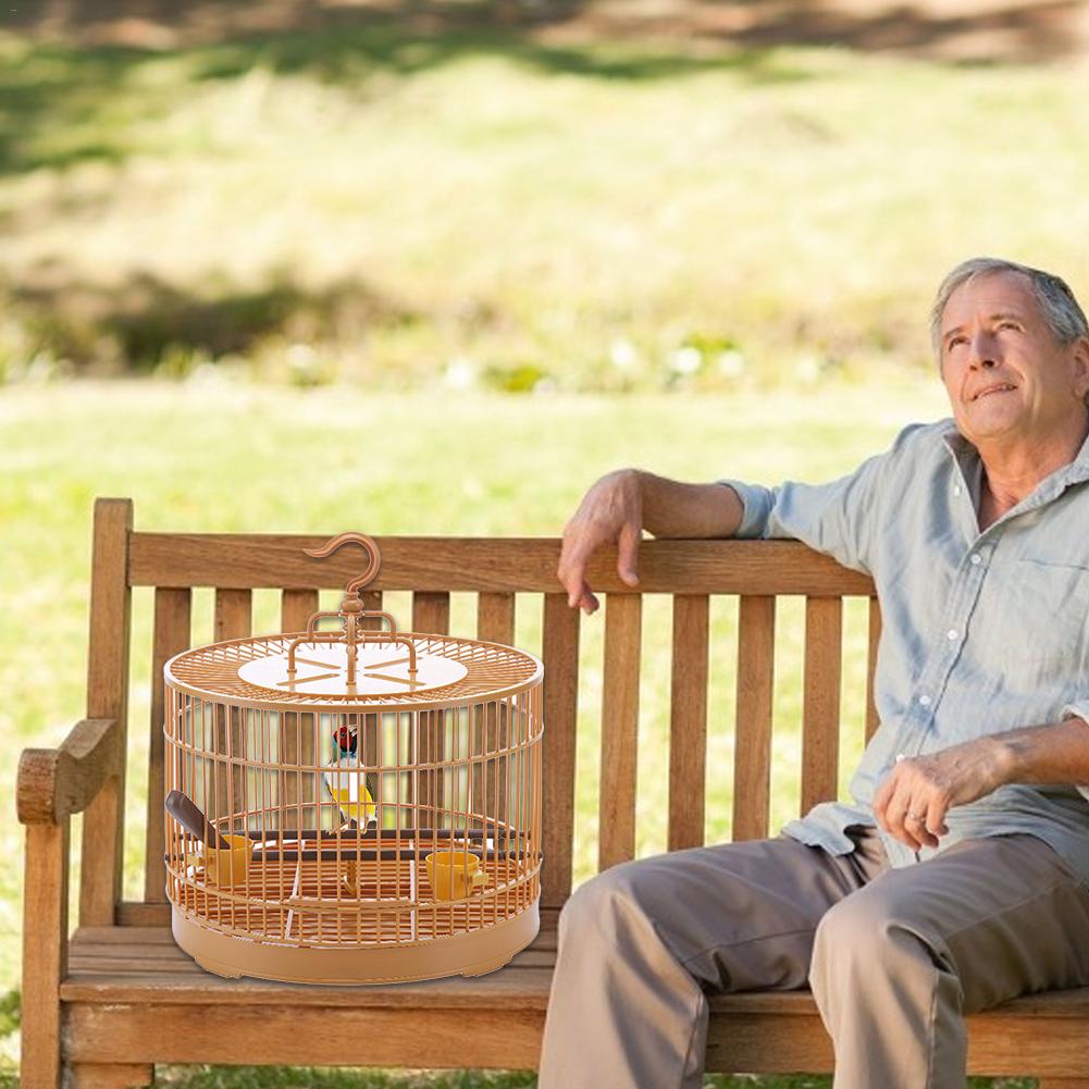 Assembly Bird Cage With Feeder And Waterer Small Pet Bird Full Set Of Plastic Bird House Thrush Parrot Cage