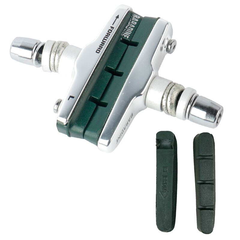Baradine Ceramics Rims V-Brake Blocks BMX Folding Bicycle Brak Pad Linear Pull Friction Wheel Brake Replaceable Compound Inserts: 470CV-4 Silver Z1P