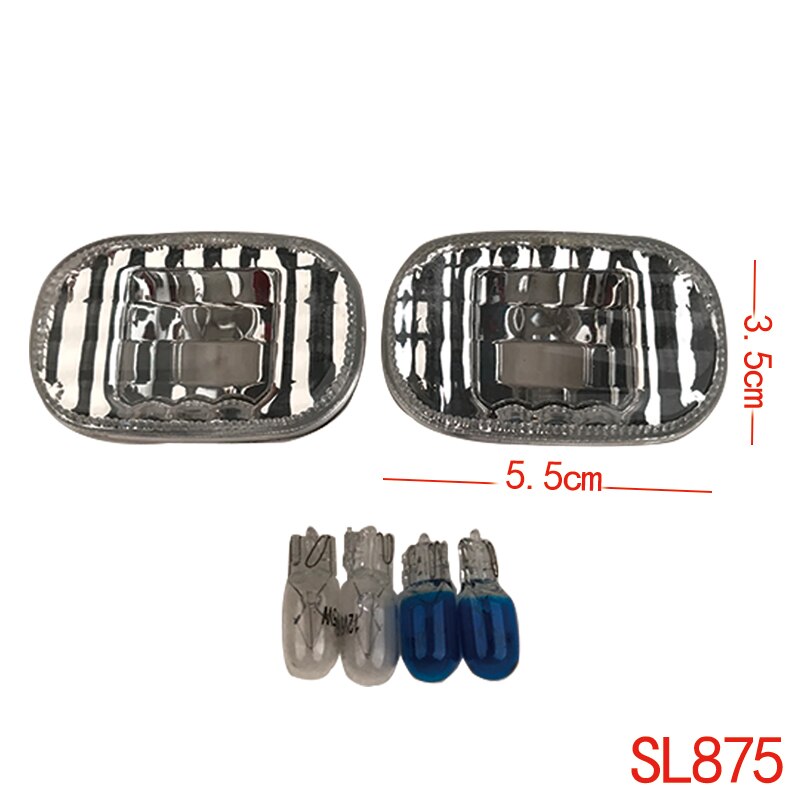 1 Pair Car Side Marker Light Lamp Waterproof Position Indicator Front Park Light with T10 Blue White bulb For Toyota Nissan: SL875