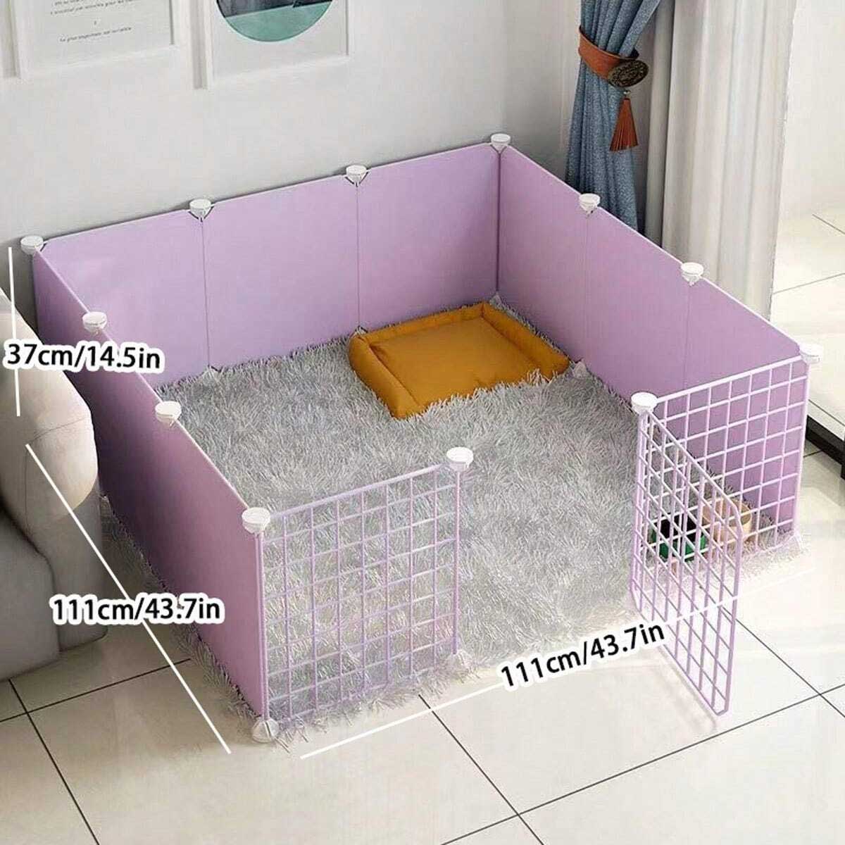 Pet Fence Small Size Dogs Dog Isolation Door Rabbit Guardrail Iron Teddy Indoor Kennel Home Fence Cat Cage: Blue