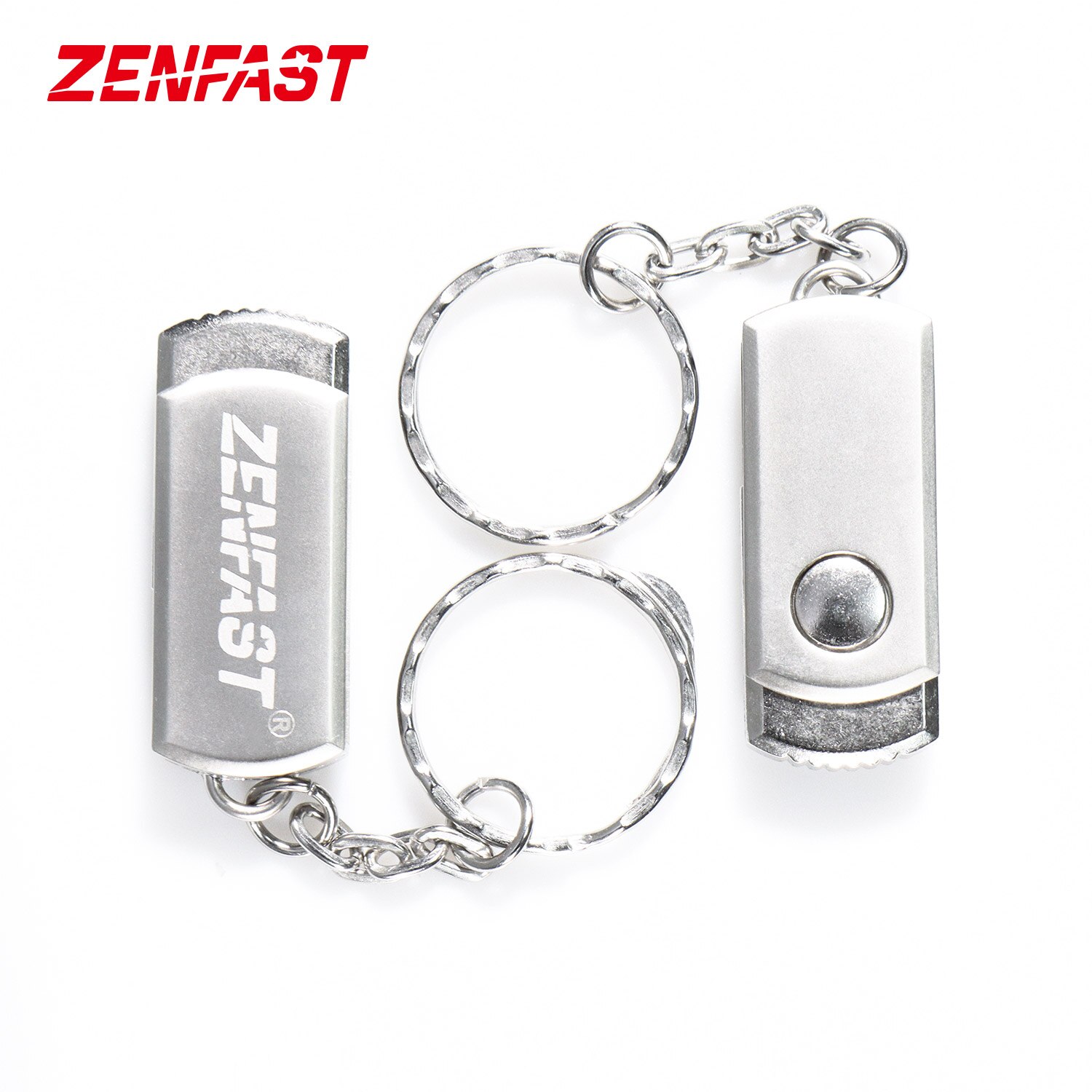 Zenfast Rvs Usb 2.0 Pen Drive 4Gb 8Gb 16Gb 32Gb 64Gb 128Gb 256gb Pendrive Stick Met Sleutelhanger Usb Flash Disk