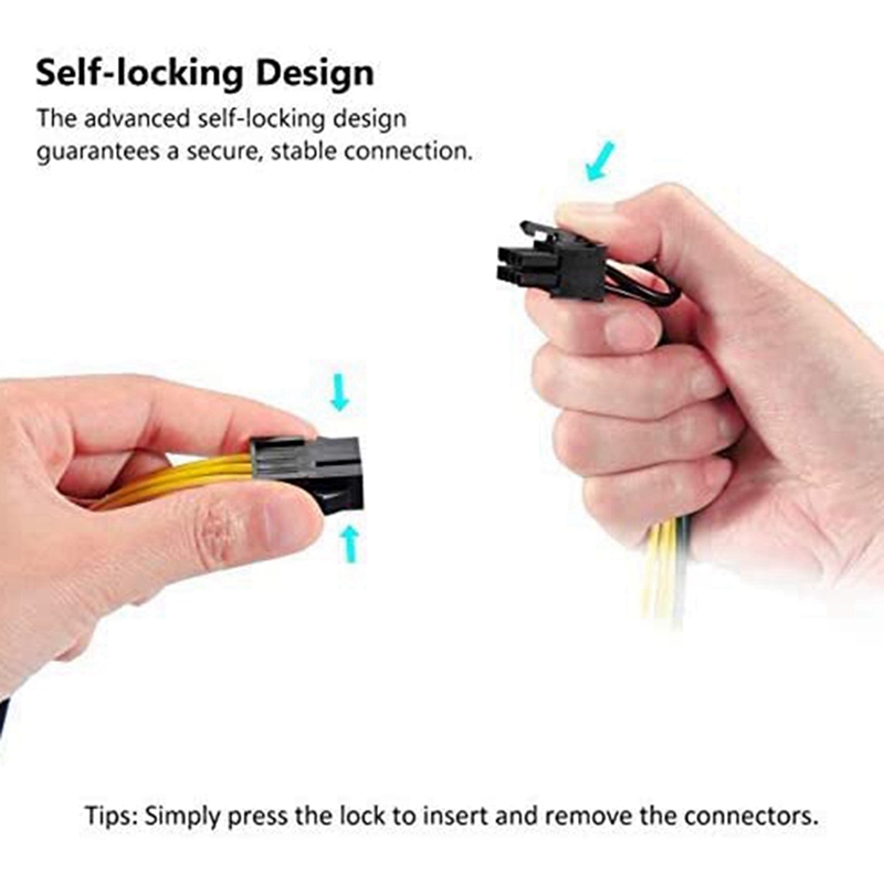 8 Stuks 8 Pin Pci-E Naar 2 Pci-E 8 (6 + 2) pin Power Cable &amp; 10Pcs 16AWG 6 Pin Pci-E Naar 8 Pin (6 + 2) pci-E Gpu Power Kabel