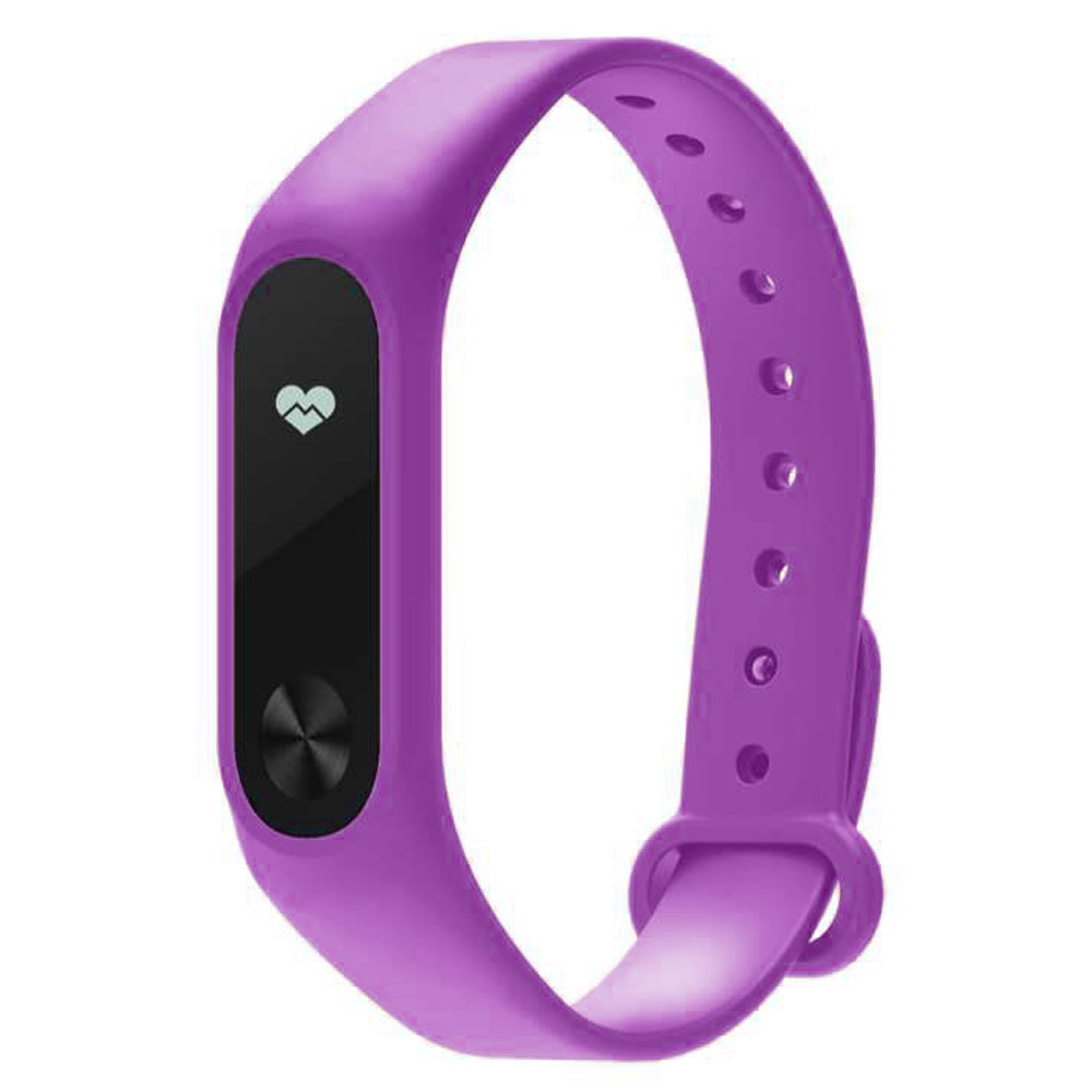 Pulsera para xiaomi mi band 2 Correa de silicona mi band 2 pulsera muñequeras para xiaomi mi band2 smartwatch: Púrpura