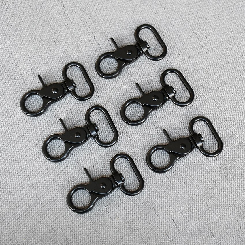 1 Pcs/Lot 25mm Black Metal Dog Clip Hook Durable And Strong Swivel Snap Hook Zinc Alloy Diy Accessories