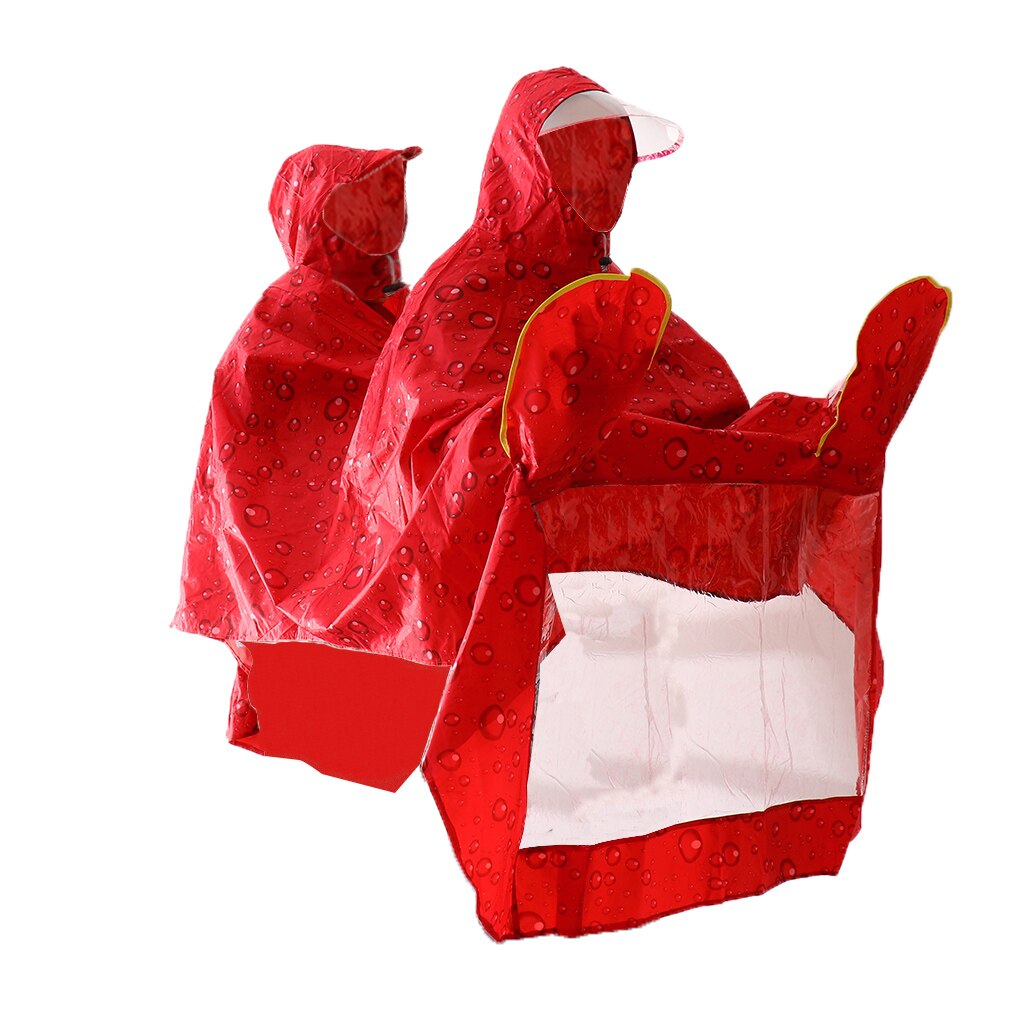 Chubasquero de bicicleta de ciclismo capa de lluvia Poncho de tela impermeable doble Poncho