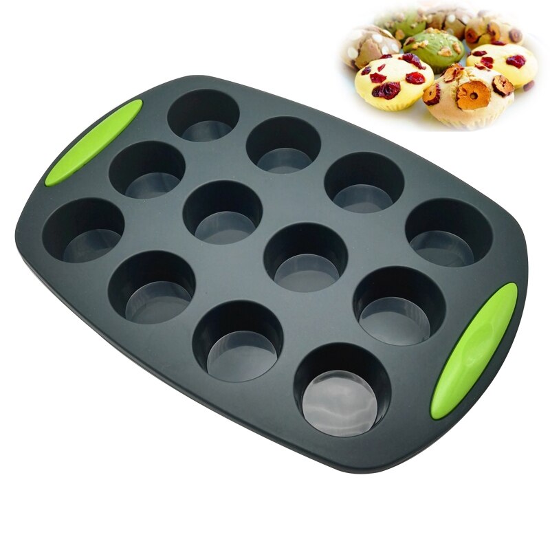 2 stuks siliconen cakevorm voor muffinvorm bakvorm cupcakevormen brood bakvorm  - 12 gaten & 5 gaten