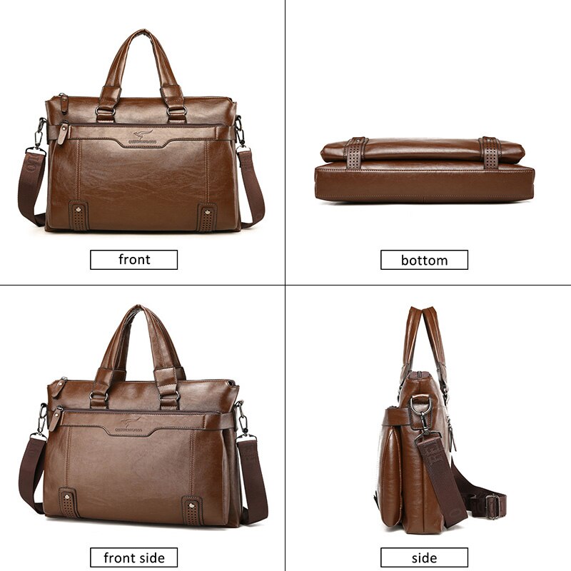 Retro tas schoudertas heren aktetas grote capaciteit zakelijke documenten messenger bag handtassen man crossbag voor computer laptop