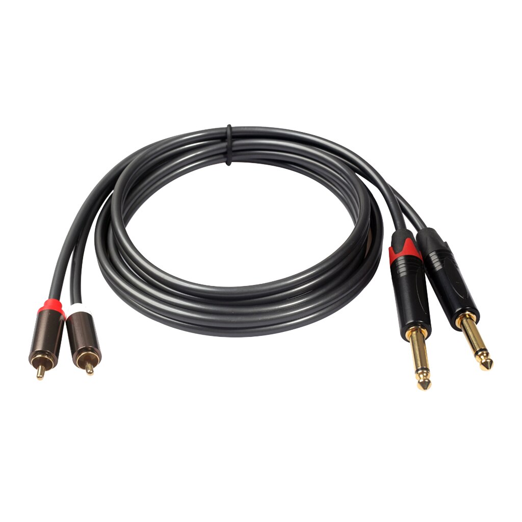 Dual 1/4 Inch to Dual RCA Audio Cable Male 6.35mm to RCA Wire Cord for Mic Mixer e Mixer etc