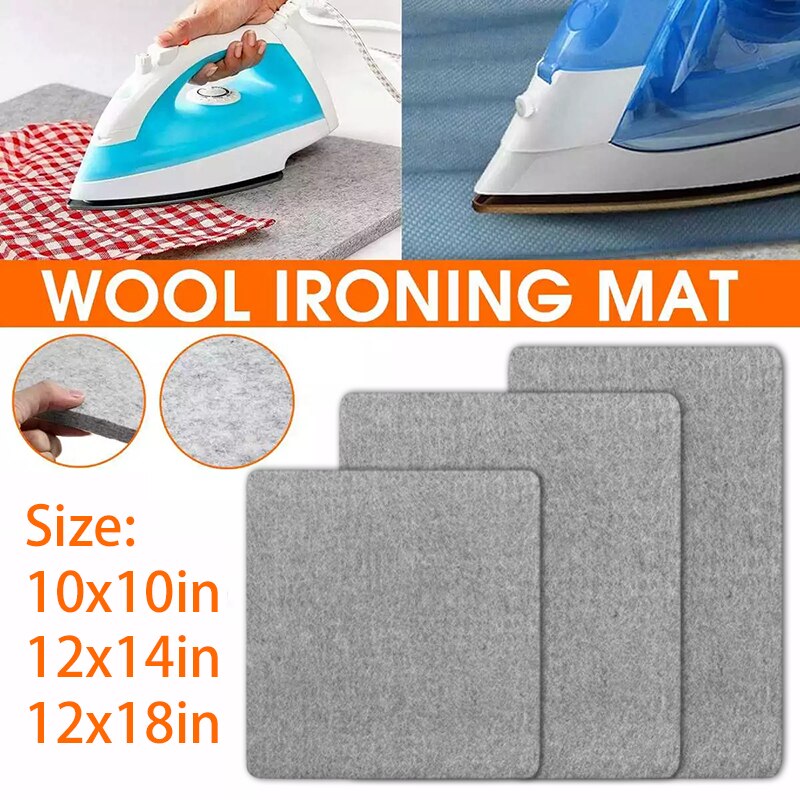 3 Sizes Wool Pressing Mat Ironing Pad High Temperature Ironing Board Felt Press Mat for Home Protective Insulation Blanket