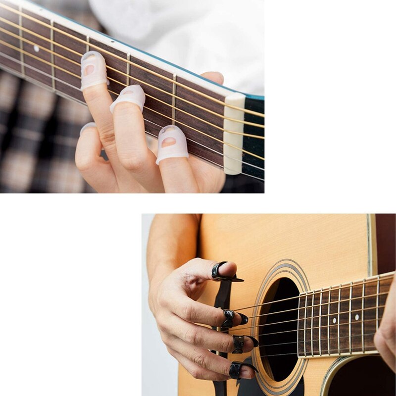 Gitaar Starter Kit Omvat Duim Vinger Picks, Vingertop Protectors Voor Gitaar Ukelele & Andere Snaarinstrumenten