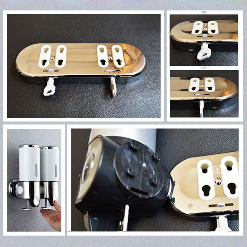 500ML łazienka plastikowy dozownik robić mydła hotelowy żel strąk prysznic mydelniczka ze stali nierdzewnej mydło robić rąk butelka naścienna zestaw łazienkowy