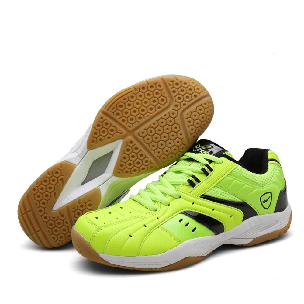 Unisex Badminton&table tenis Shoes PU Vamp Breathable Shock Absorption Antiskid Thickened Heel Support Stabilize Trainers 36-45: green / 36