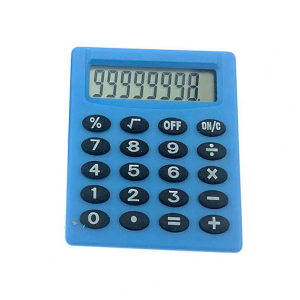 Pocket Calculator Useful 8-Digit Display Student Calculator Energy Saving Sensitive Key Mini Calculator: Blue