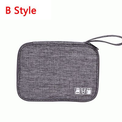 Power Bank Usb Travel Accessoires Digitale Tas Grote Shockproof Gadgets Pouch Elektronische Lader Kabel Oortelefoon Opbergtas: B Style Gray