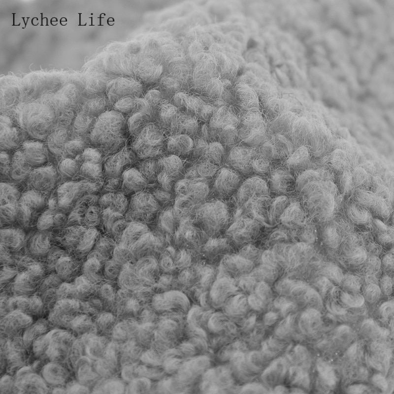 Lychee Life-tela de felpa de terciopelo y algodón A4, tejido suave y cálido para ropa de mascotas, forro de guante, tela de lana de cordero engrosada, costura Diy