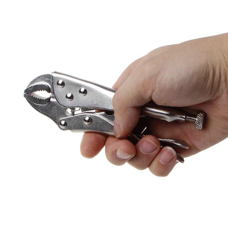 5 Inch Locking Pliers Ground Mouth Straight Jaw Lock Vise Grip Clamp Hand Tools