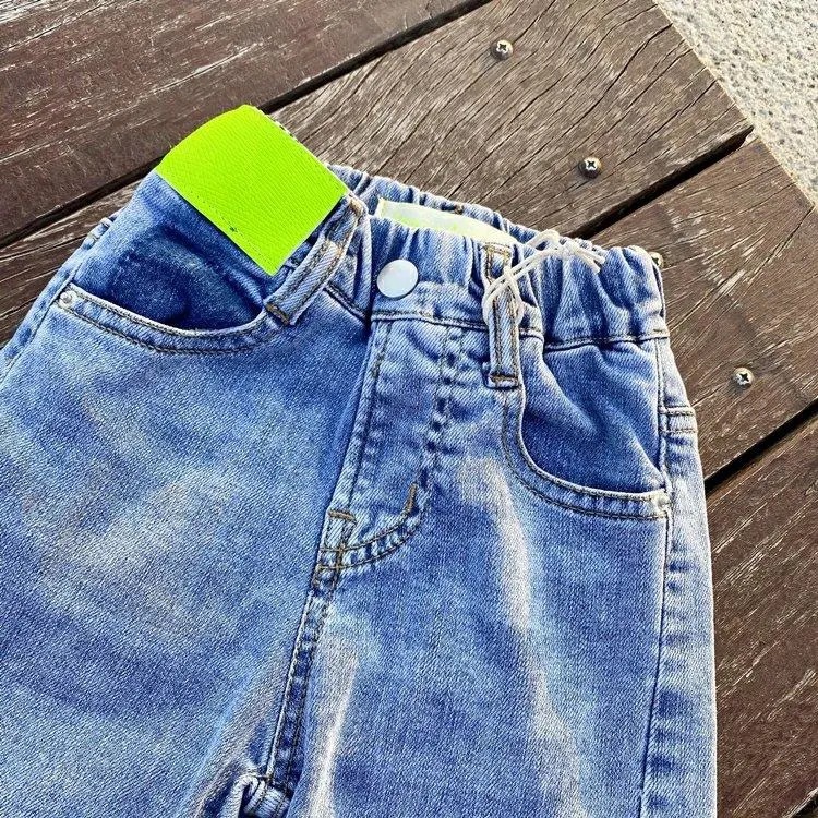 Girls Split Jeans Autumn High-waisted Straight-up Denim Pants Teen Girls Jeans