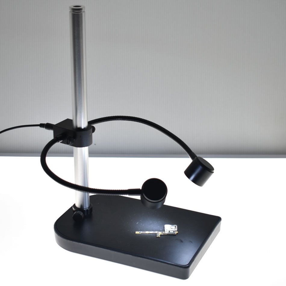 Universal dobbeltrørs justerbar led lyskilde lommelygte til industriel digital video stereo mikroskop kamera linse