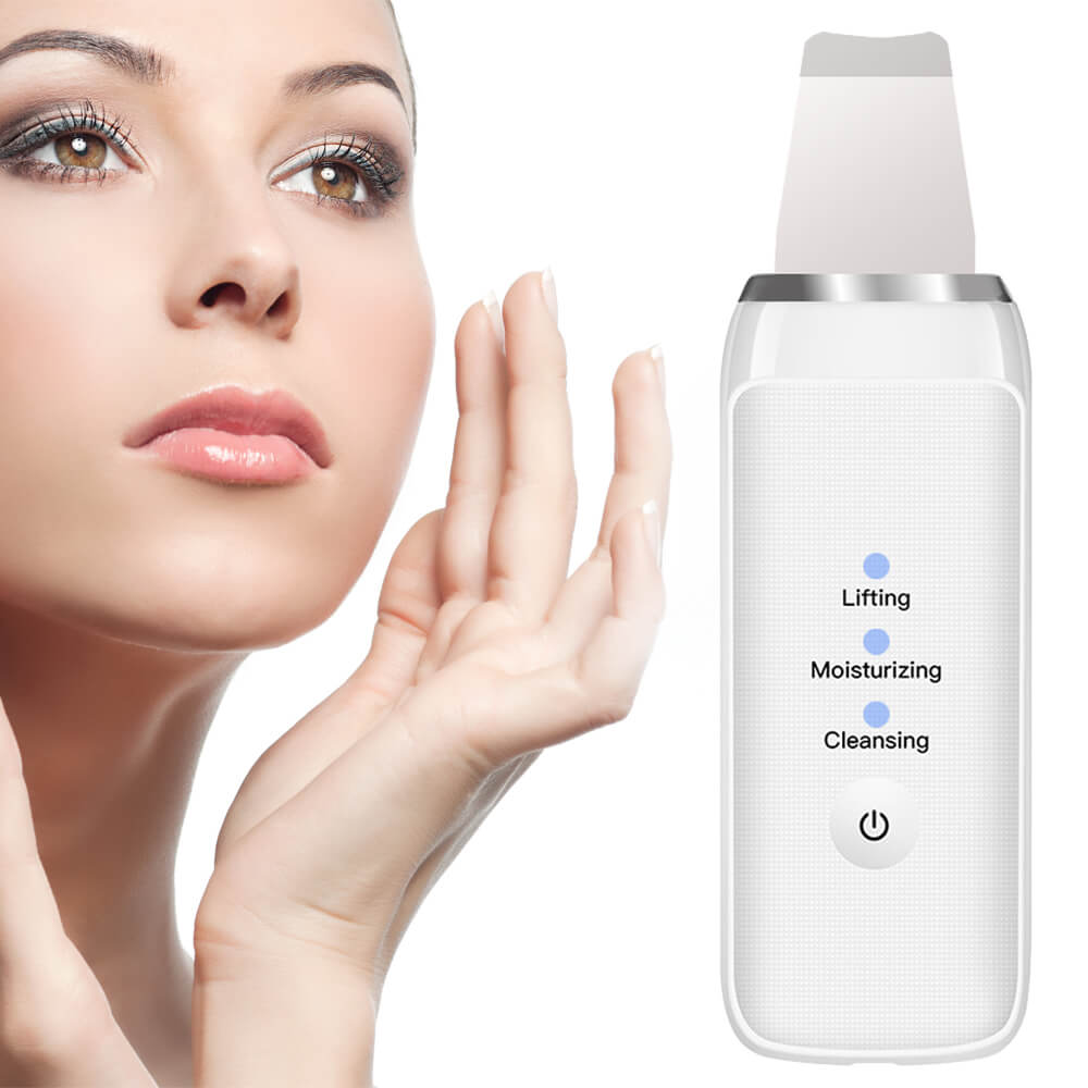 Ultrasone Huid Scrubber Diepe Gezicht Cleaning Comedondrukker Facial Cleaner Facial Whitening Lifting Huid Massage Peeling Tool