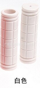 1 par de cor de borracha aperto da bicicleta guiador conjunto mountain bike alça antiderrapante peças de bicicleta equipmen: WHITE