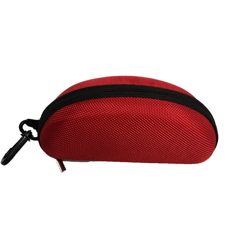 Portable EVA Glasses Case Carring Box With Bag Hook For Work Safety Goggles Sunglasses Protector: Red