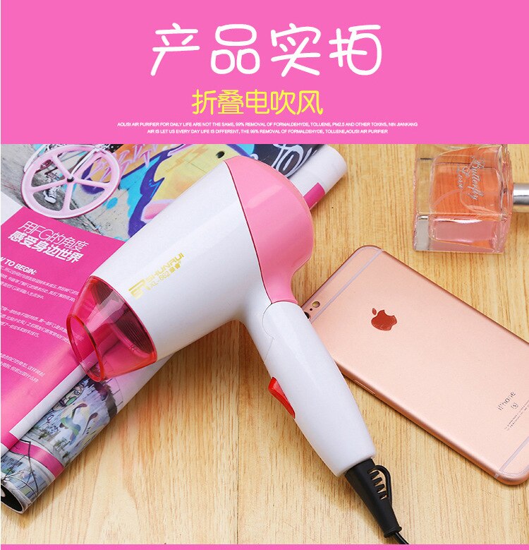 Portable Travel Hair Dryers Folding Handle Hair Dryer 1300W Electric Blow Dryers Hairdressing DIY Styling Tools 38D