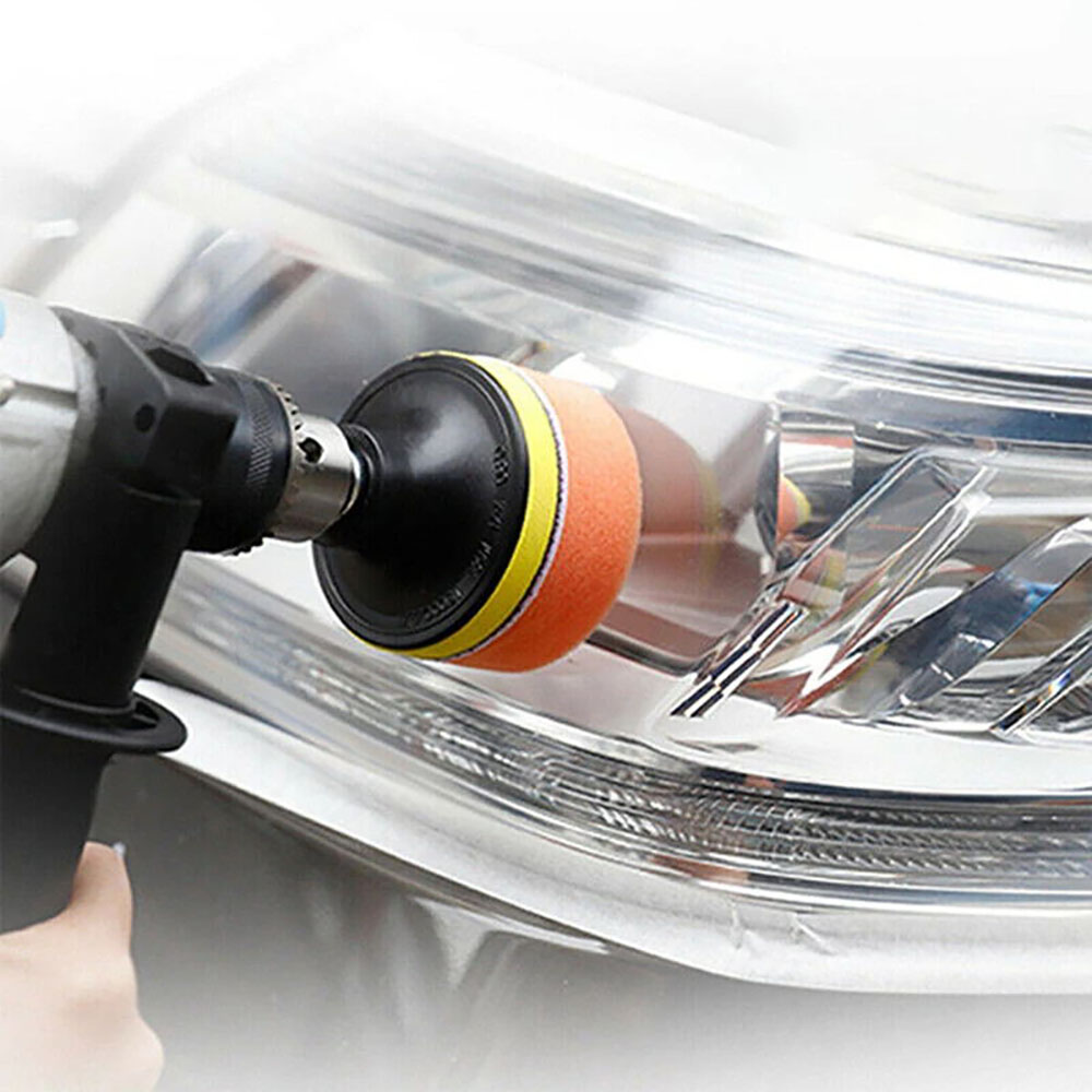 Headlight Restoration Kit DIY Car Headlight Polishing Tool Remove Yellowing & Scratches,Anti-Fogging UV Coating