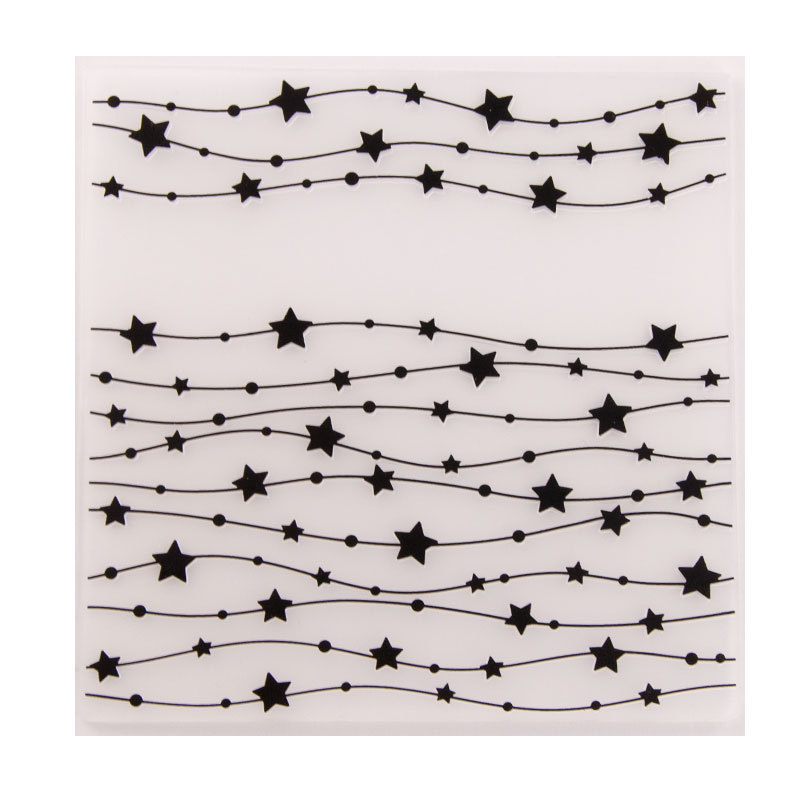Embossing Folder Plastic Template Die Cutting Scrapbooking Card Christmas EM179 Five-Pointed Star Series