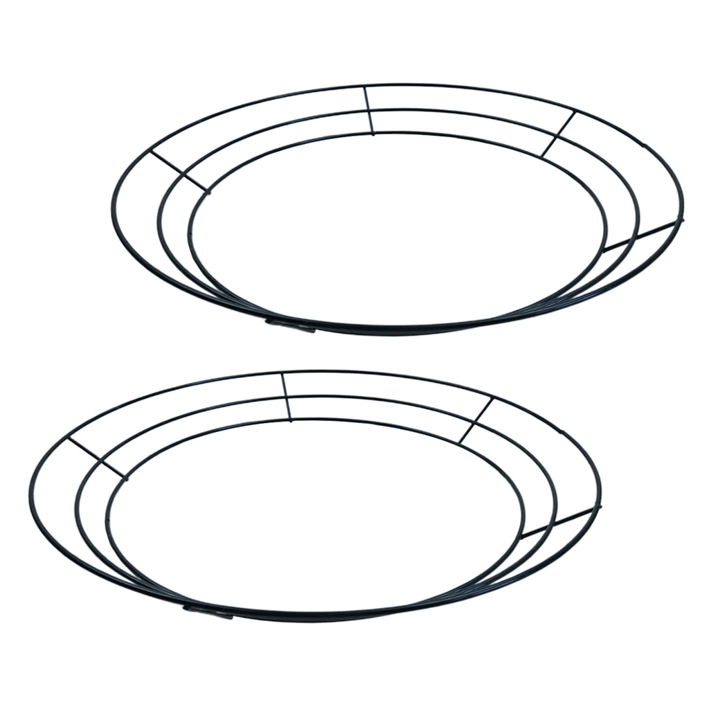 2-Pack rond fil métallique guirlande cadre forme cintre-Succulent Pot métal suspendus planteur plante porte-panier-30 cm/12 inch