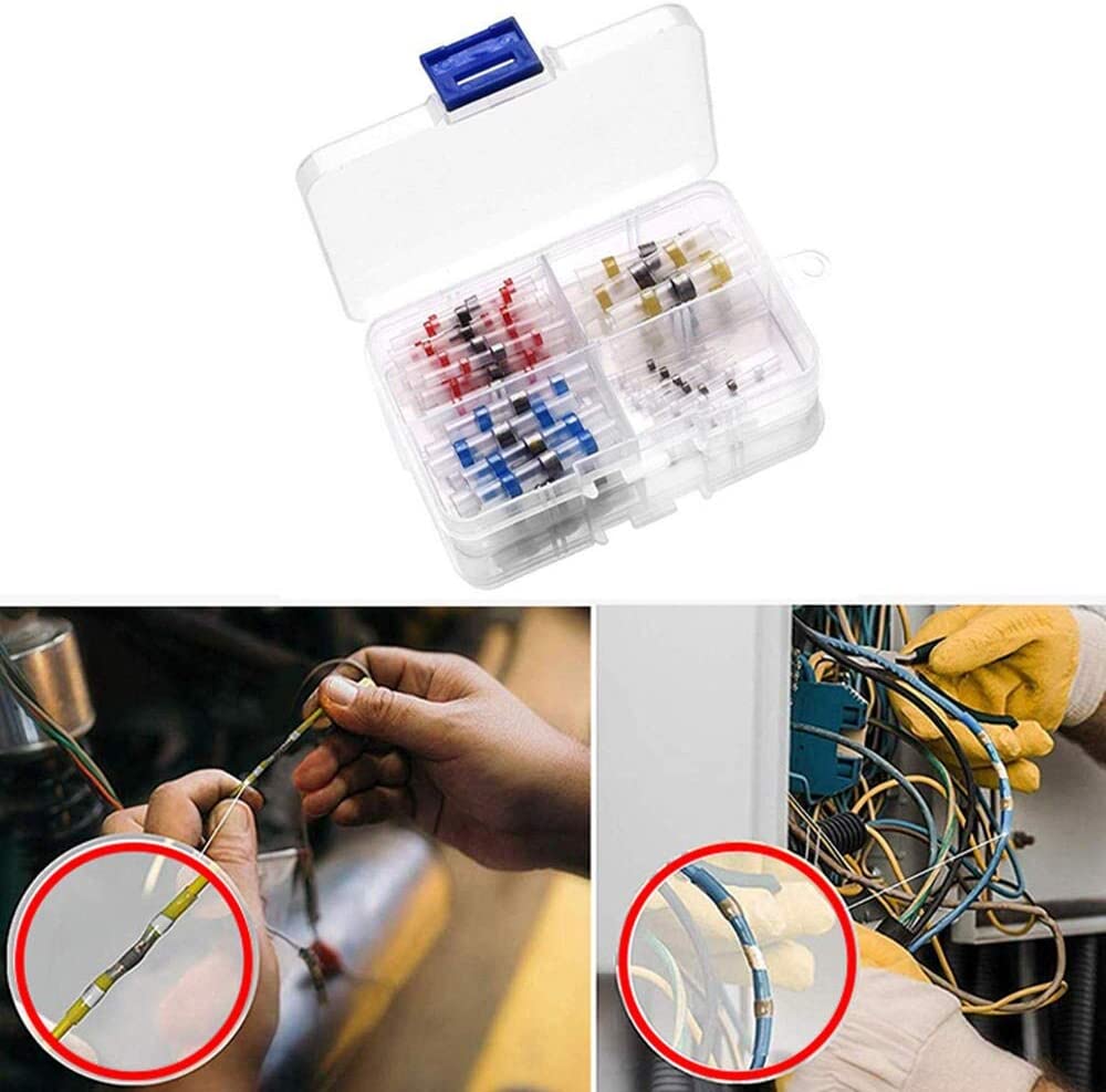 Solder Seal Wire Connectors- Heat Shrink Wire Connectors- Butt Connectors- ZOERAX Waterproof Solder Wire Connectors Kit