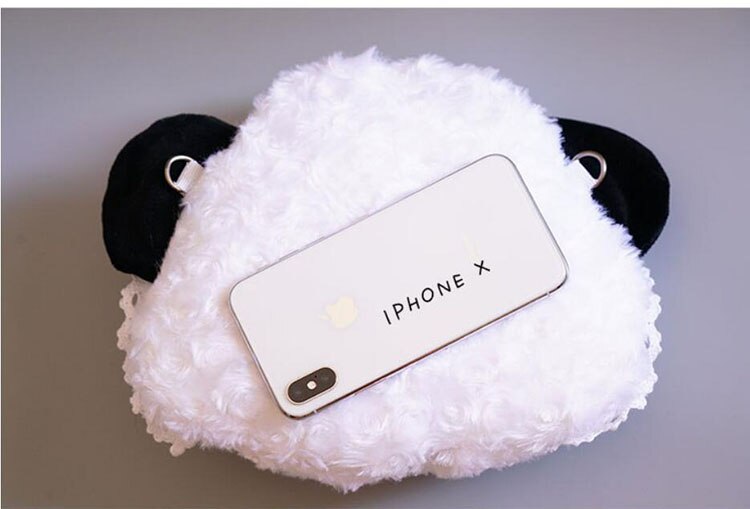 Flicka prinsessa lolita väska födelsedagsfest panda väska handgjord lolita rosa jk axelväska messenger vit och svart väska  md14