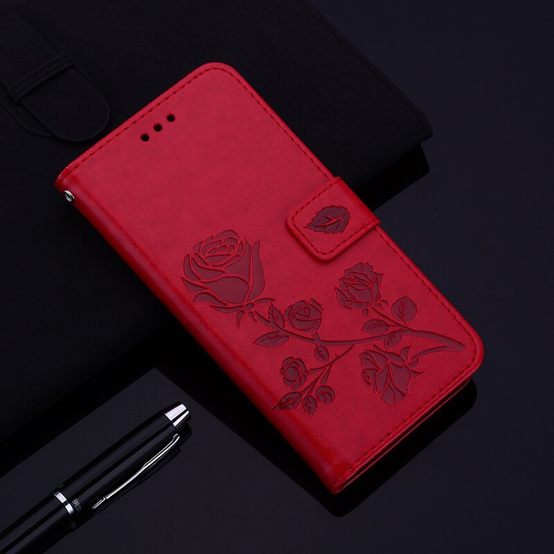 on For Xiaomi Redmi 9A Case Leather Flip Phone Case for Xiaomi Redmi 9AT 9 AT Cover For Redmi9A 9 A Wallet Card Slots Coque: Xiaomi Redmi 9AT / Red